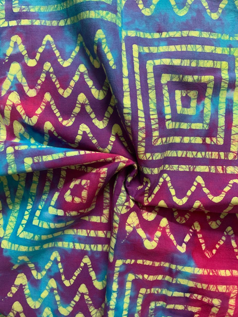 Batik natural dyed cotton fabric f314